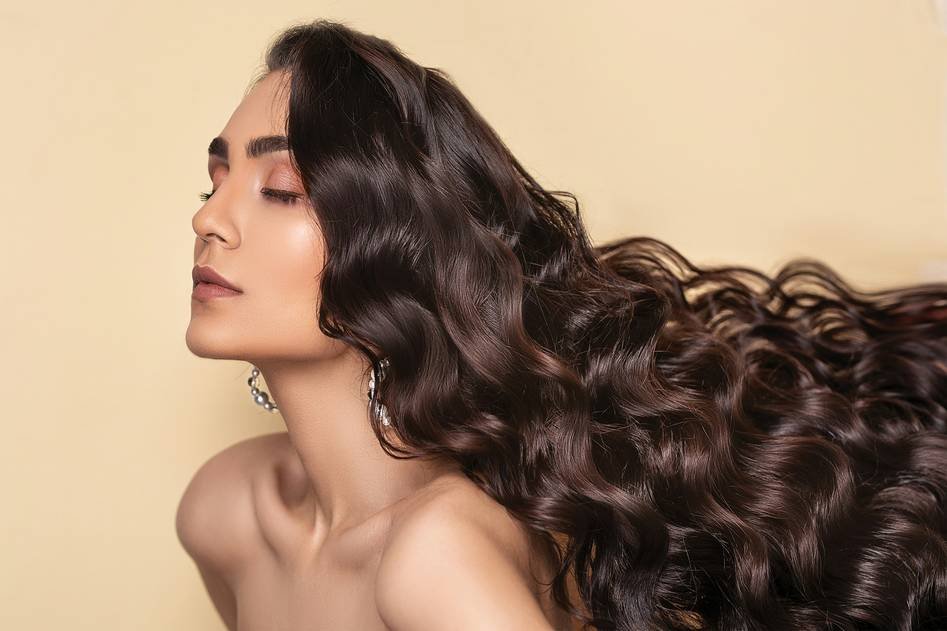 Close-up of smooth, frizz-free hair with vibrant shine
